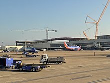 Construction in August 2021 Nashville International Airport 2021.jpg