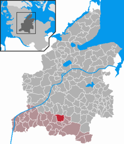 Elhelyezkedése Schleswig-Holstein térképén