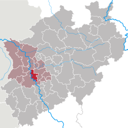 Läget för Düsseldorf i Regierungsbezirk Düsseldorf, Nordrhein-Westfalen