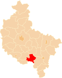 Okres Krotoszyn na mapě vojvodství