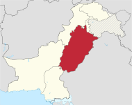 ایالت پنجاب در نقشهٔ پاکستان