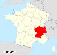 Map of Rhône-Alpes