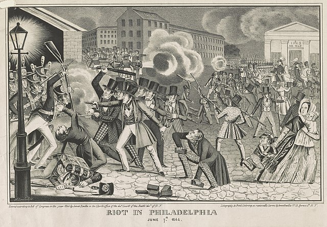 The July 7, 1844 riot in Southwark.