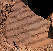 גלונים של גלים עתיקים באבן חול תצורת מואנקופי הפארק הלאומי קפיטול ריף ביוטה