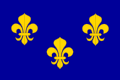 Królewska flaga Francji pod panowaniem Burbonów, w latach 1589–1792 i 1815–1848