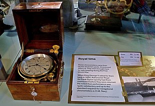 Mechanical boxed Marine Chronometer used on Queen Victoria's royal yacht HMY Victoria and Albert, made about 1865 Royal time chronometer - Flickr - Tatters .jpg