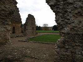 Ruïnes van het Sherborne Castle in Castleton