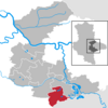 Lage der Stadt Sandersdorf-Brehna im Landkreis Anhalt-Bitterfeld