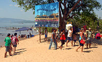 Praia localizada no Rio Xingu