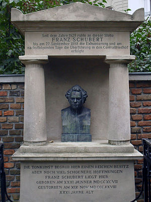 Deutsch: Ehemaliges Grab von Franz Schubert
