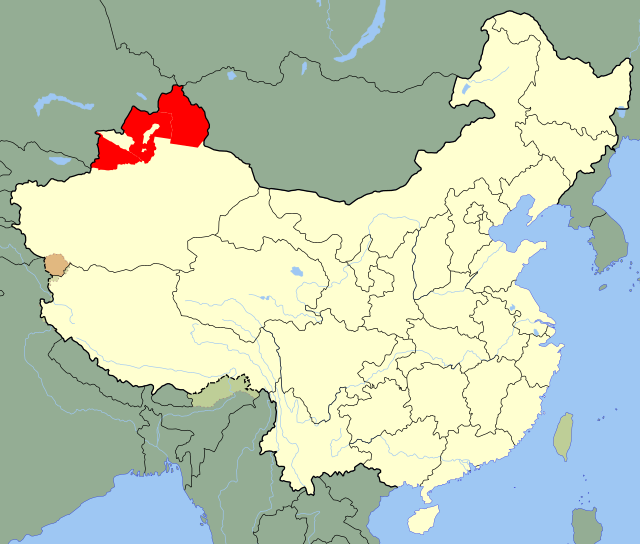 Localização de Turquestão Oriental