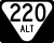 State Route 220A marker