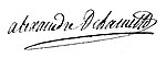 Signature de Alexandre-Théodore-Victor comte de Lameth