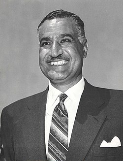 Gamal Abdel Nasser a shekara ta 1962.