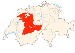 Kort som viser hvor i Schweiz Bern ligger