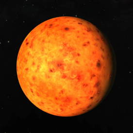 TRAPPIST-1 b в представлении художника.