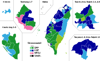 Ergebnisse in den 73 Wahlkreisen
