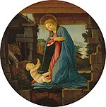 A Virgem adorando o Menino Jesus