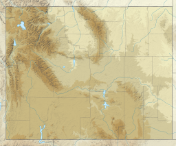 Location of Pathfinder Reservoir in Wyoming, USA.