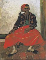 Siedzący żuaw olej na płótnie nr kat.: F 424, JH 1488) 81,0 × 65,0 cm czerwiec 1888 Kolekcja prywatna (Argentyna)