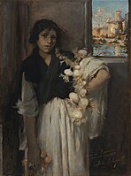 Vendedora veneciana de cebollas, 1880—1882, óleo sobre lienzo, 95 x 70 cm, Museo Thyssen-Bornemisza, Madrid