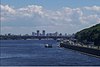 View of Kiev's banks from the Park Pedestrian Bridge