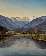 View of Lake Altaussee and the Dachstein, Ferdinand Georg Waldmüller