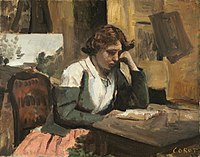Jean-Baptiste-Camille Corot, Young Girl Reading, 1868