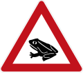 Zeichen 101-14 Amphibienwanderung – Aufstellung rechts; ab 2013 geplante Nummer: Zeichen 145-15