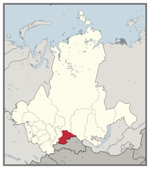 Минусинский округ на карте