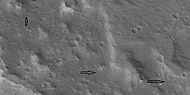 Ridges, as seen by HiRISE under HiWish program Arrows indicate some ridges.