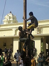 Mât de cocagne dans la culture tamoule.