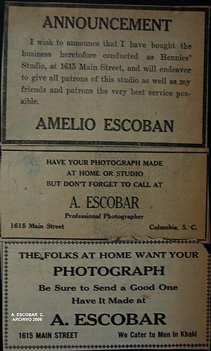 newspaper advertising, Lyles studio, 1915