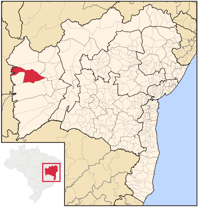 Localização de Barreiras na Bahia