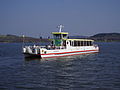 Former solar-powered catamaran (meanwhile there is a smaller passenger boat on the Bostalsee)