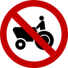 No agricultural vehicles