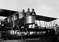 Igor Sikorsky, Genner and Kaulbars aboard airplane Russian Vityaz, 1915