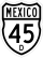 Federal Highway 45D marker