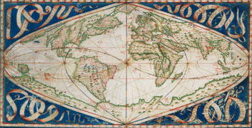 Il planisfero di Jean Cossin, pubblicato a Dieppe nel 1570, utilizzava la proiezione sinusoidale