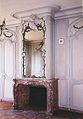 The marble fireplace