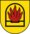 Esse als redendes Wappen der Gemeinde Essingen (Württemberg)