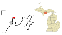 Location of Gladstone, Michigan