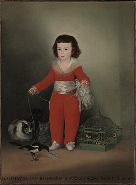 《唐．曼努埃爾．奧索里奧》(Don Manuel Osorio de Zuniga)，1788年，收藏於大都會博物館
