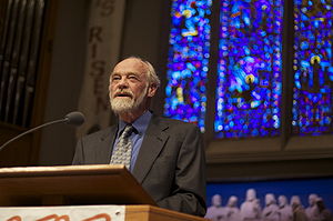 English: Eugene Peterson lecture at University...