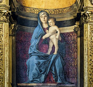 Pannello centrale: Madonna col Bambino (particolare)