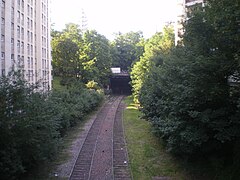 Emplacement de l'ancienne gare de Ménilmontant.