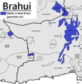 Gebiete, in denen Brahui gesprochen wird