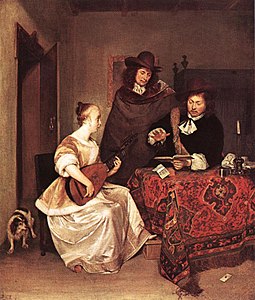 Joueuse de théorbe, 1667-1668 Londres