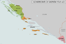 Bulk of the land ceded to Italy became the Governorate of Dalmatia. GovernateOfDalmatia1941 43.png