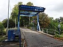 Klapp-Brücke (Waagebalkenbrücke) über den Groß Köris’schen Kanal mit Brückenwärterhaus (Lindenstraße 65)